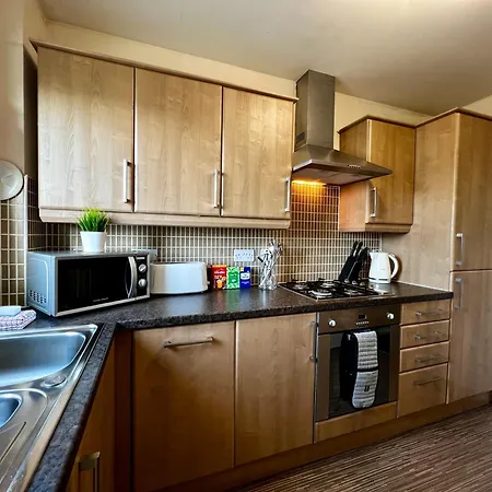 公寓 Stylish Modern Flat With Juliet Balcony & Parking