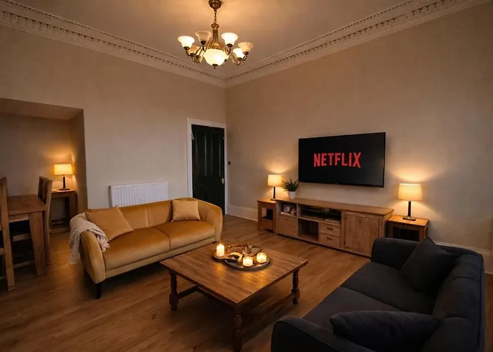 Appartement Contractors And Guests Grand 3 Bedroom Free Parking Fully Equipped Glasgow