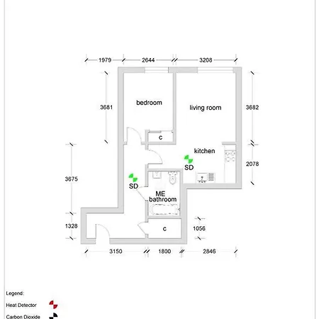 1 Bedroom In Very Location アパート グラスゴー