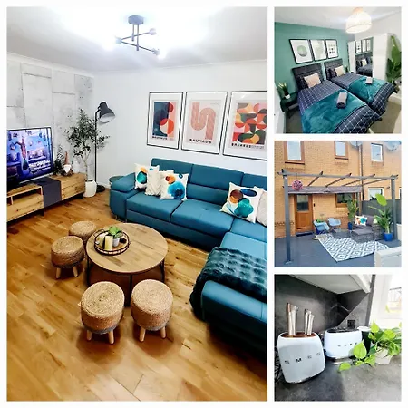 Bright 3Br + Patio 글라스고