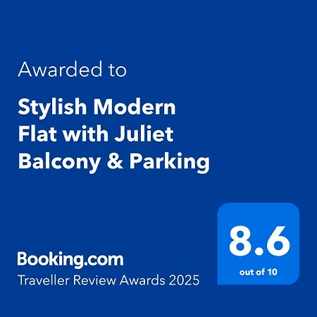 Stylish Modern Flat With Juliet Balcony & Parking Apartamento Glasgow