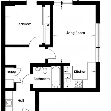 Executive Riverside With Workspace & Fast Wifi Апартаменты *