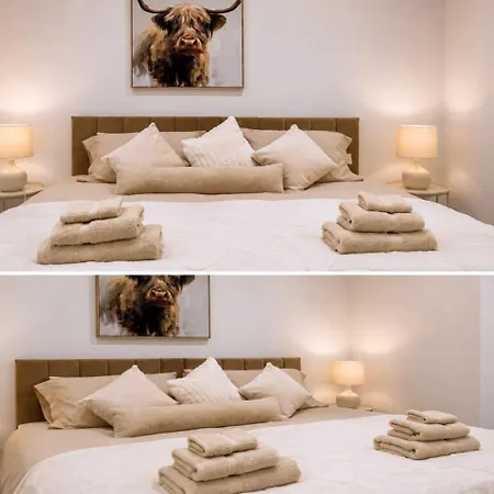 בית נופש Stylish 3bdr In - Sleeps 7 - Parking גלאזגו