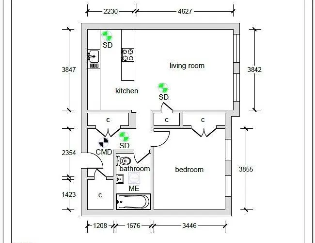 Stunning One Bed With Parking In Centre アパート *