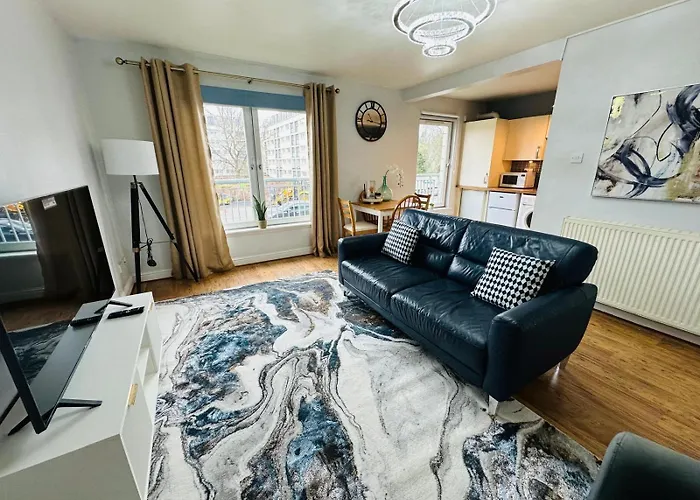 아파트 Modern Economy With King Bed 글라스고