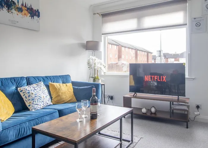 Spacious 2-bed Free Parking & Stadiums Glasgow