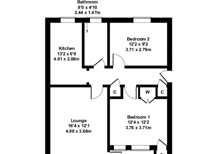 Апартаменты Likewise Modern Two Bedrooms For 4 In Area Глазго