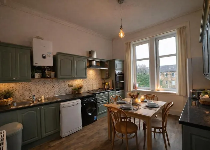 Apartment Contractors And Guests Grand 3 Bedroom Free Parking Fully Equipped Glasgow
