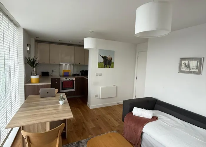 Executive Riverside With Workspace & Fast Wifi Apartamento