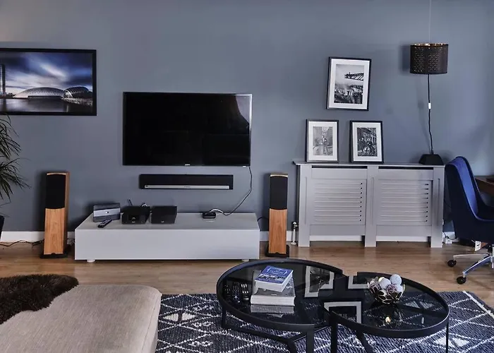 شقة Glasgow, Finnieston Luxury 2 Bed With Parking, E-check In, Hi-fi غلاسغو